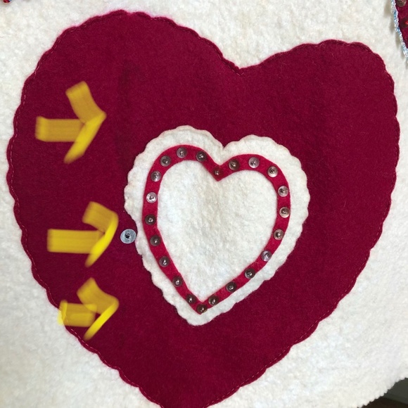 Real vintage VALENTINE CIRCLE SKIRT from the 50's, wool felt. Size S. Rockabilly - Picture 14 of 14